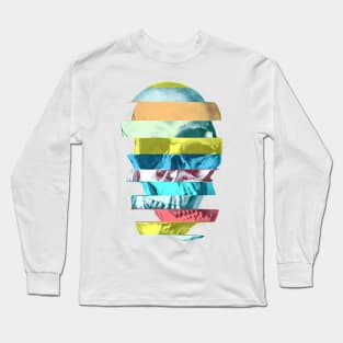 Glitch Skull Long Sleeve T-Shirt